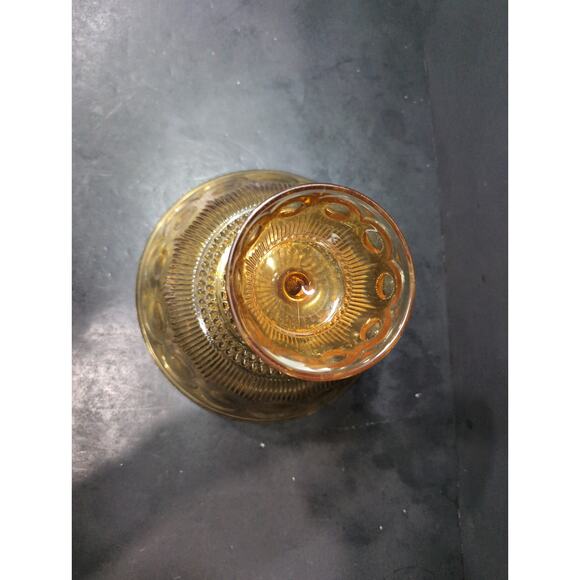 Bartlett‎ Collins Amber Compote Pedestal Bowl, Generieve Manhattan, Serving Bowl - Picture 4 of 11